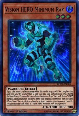 Vision HERO Minimum Ray - BLHR-EN005 - Ultra Rare 1st Edition Battles of Legend: Hero&#39;s Revenge Singles