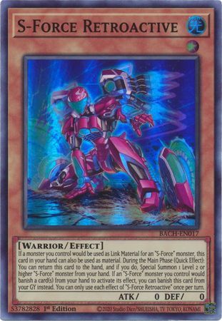 S-Force Retroactive - BACH-EN017 - Super Rare 1st Edition Battle of Chaos 1st Edition Singles