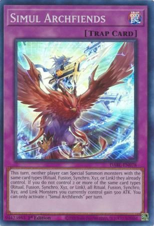 Simul Archfiends - DABL-EN078 - Super Rare 1st Edition Darkwing Blast 1st Edition Singles (espanol)