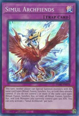 Simul Archfiends - DABL-EN078 - Super Rare 1st Edition Darkwing Blast 1st Edition Singles (espanol)