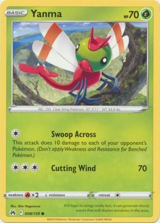 Yanma - 008/159 - Common Crown Zenith Singles