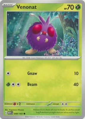 Venonat - 048/165 - Common Scarlet &amp; Violet 151 Singles
