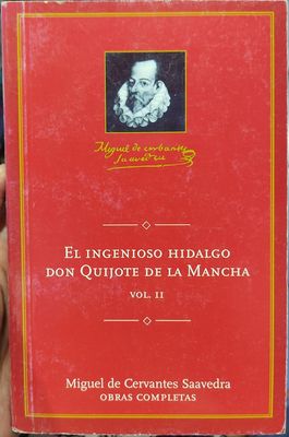 BA7 Don Quijote de la Mancha Volumen 2 Libro Espanol Miguel de Cervantes