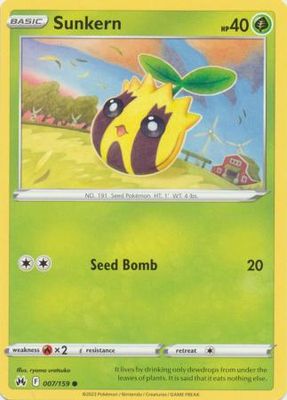 Sunkern - 007/159 - Common Crown Zenith Singles