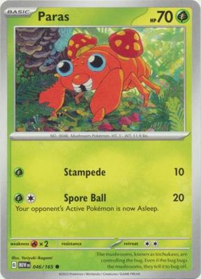 Paras - 046/165 - Common Scarlet &amp; Violet 151 Singles