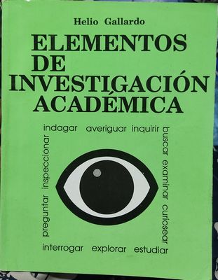 BA7 Elementos de Investigacion Academica Libro Espanol