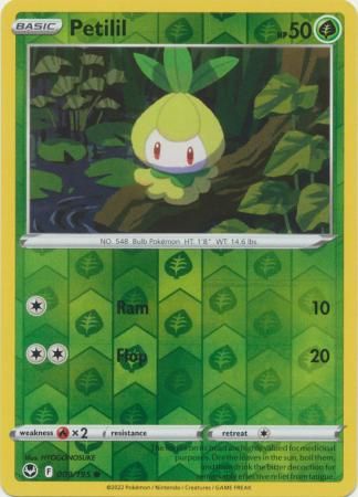 Petilil - 009/195 - Common Reverse Holo Sword &amp; Shield: Silver Tempest Reverse Holo Singles