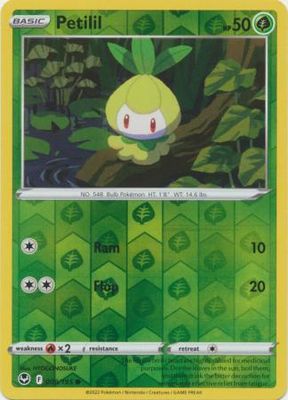 Petilil - 009/195 - Common Reverse Holo
Sword &amp; Shield: Silver Tempest Reverse Holo Singles