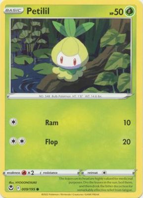 Petilil - 009/195 - Common
Sword &amp; Shield: Silver Tempest Singles