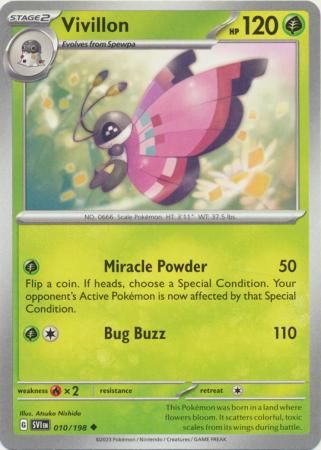 Vivillon - 010/198 - Uncommon Scarlet &amp; Violet (Base Set) Singles