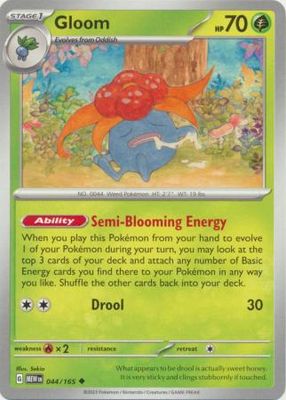 Gloom - 044/165 - Uncommon
Scarlet &amp; Violet 151 Singles