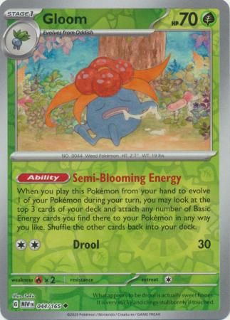Gloom - 044/165 - Uncommon Reverse Holo Scarlet &amp; Violet 151 Reverse Holo Singles