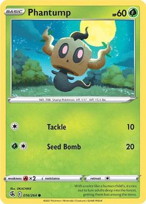 Phantump - 016/264 - Common Sword &amp; Shield: Fusion Strike Singles