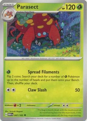 Parasect - 047/165 - Uncommon
Scarlet &amp; Violet 151 Singles