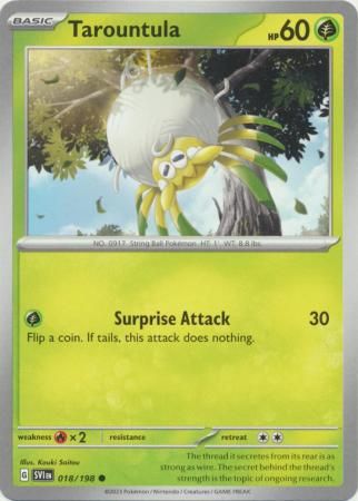 Tarountula - 018/198 - Common
Scarlet &amp; Violet (Base Set) Singles (Español)
