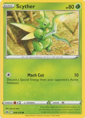 Scyther - 006/159 - Common Crown Zenith Singles