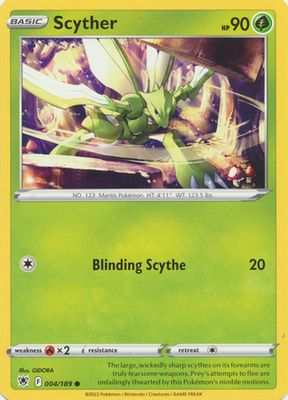 Scyther - 004/189 - Common Sword &amp; Shield: Astral Radiance Singles