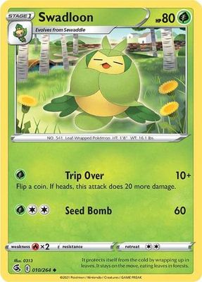 Swadloon - 010/264 - Uncommon
Sword &amp; Shield: Fusion Strike Singles