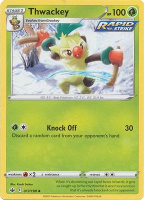 Thwackey - 017/198 - Uncommon Sword &amp; Shield: Chilling Reign Singles