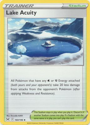 Lake Acuity - 160/196 - Uncommon Sword &amp; Shield: Lost Origin Singles