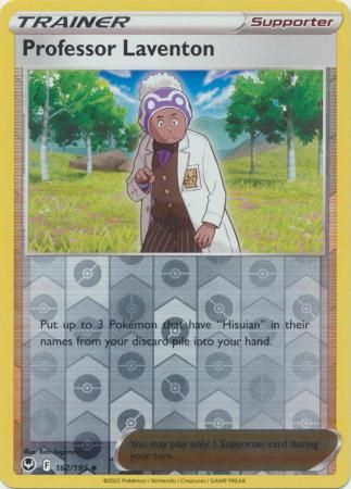 Professor Laventon - 162/195 - Uncommon Reverse Holo Sword &amp; Shield: Silver Tempest Reverse Holo Singles