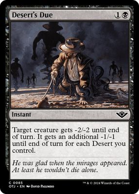 Desert&#39;s Due 0085 - Outlaws of Thunder Junction (OTJ) (FOIL)