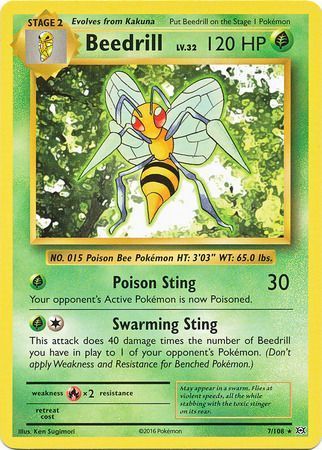 Beedrill - 7/108 - Rare XY: Evolutions Singles