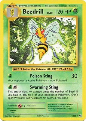 Beedrill - 7/108 - Rare XY: Evolutions Singles