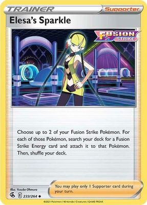 Elesa&#39;s Sparkle - 233/264 - Uncommon Sword &amp; Shield: Fusion Strike Singles