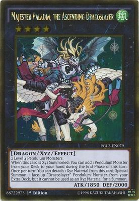 Majester Paladin, the Ascending Dracoslayer - PGL3-EN079 - Gold Rare 1st Edition
Premium Gold: Infinite Gold Singles