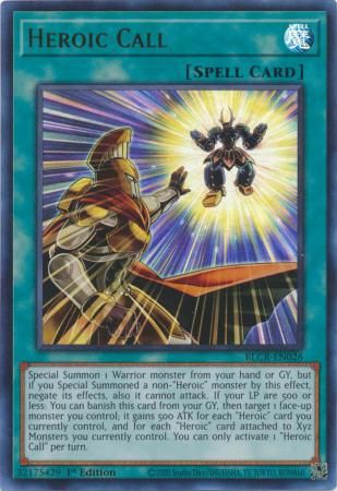 SH Heroic Call - BLCR-EN026 - Ultra Rare 1st Edition Battles of Legend: Crystal Revenge 1st Edition Singles
