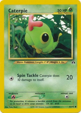 Caterpie - 53/75 - Common Unlimited
Neo Discovery Unlimited Singles