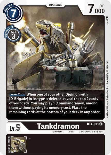 Tankdramon - Great Legend (BT04)
Great Legend