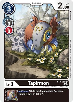 Tapirmon - X Record (BT09)
X Record