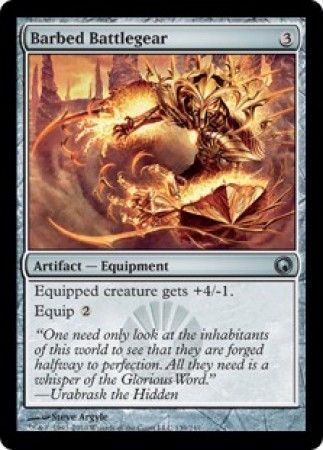 Barbed Battlegear
Scars of Mirrodin Singles(Español)