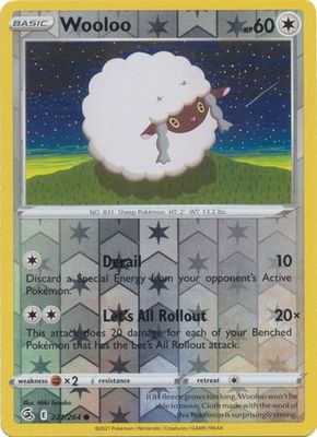 Wooloo - 221/264 - Common Reverse Holo
Sword &amp; Shield: Fusion Strike Reverse Holo Singles