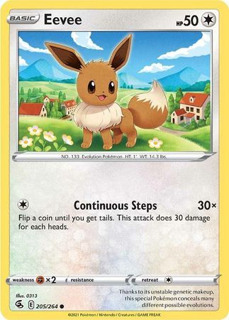 Eevee - 205/264 - Common
Sword &amp; Shield: Fusion Strike Singles