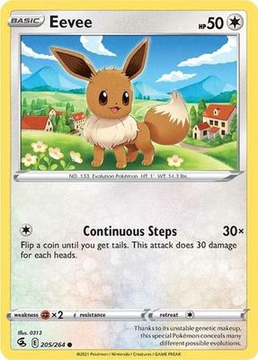 Eevee - 205/264 - Common
Sword &amp; Shield: Fusion Strike Singles