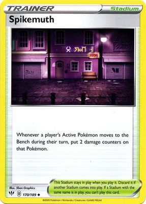 Spikemuth - 170/189 - Uncommon Sword &amp; Shield: Darkness Ablaze Singles(Español)
