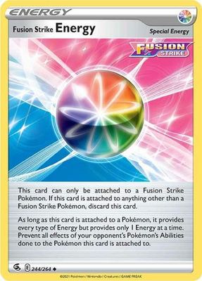 Fusion Strike Energy - 244/264 - Uncommon
Sword &amp; Shield: Fusion Strike Singles