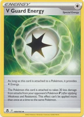 V Guard Energy - 169/195 - Uncommon Sword &amp; Shield: Silver Tempest Singles