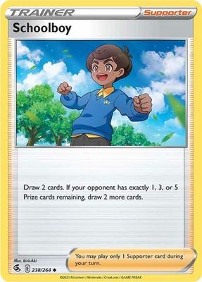 Schoolboy - 238/264 - Uncommon Sword &amp; Shield: Fusion Strike Singles