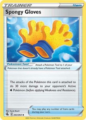 Spongy Gloves - 243/264 - Uncommon Sword &amp; Shield: Fusion Strike Singles