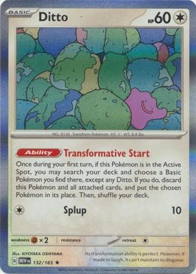Ditto - 132/165 - Holo Rare Scarlet &amp; Violet 151 Singles