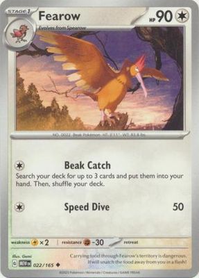 Fearow - 022/165 - Uncommon Scarlet &amp; Violet 151 Singles