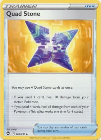Quad Stone - 163/195 - Uncommon Sword &amp; Shield: Silver Tempest Singles