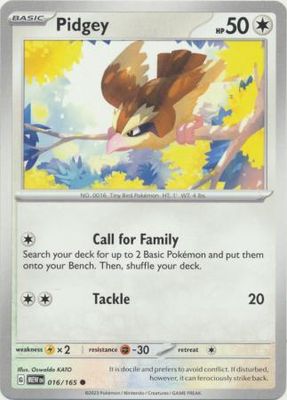 Pidgey - 016/165 - Common Scarlet &amp; Violet 151 Singles