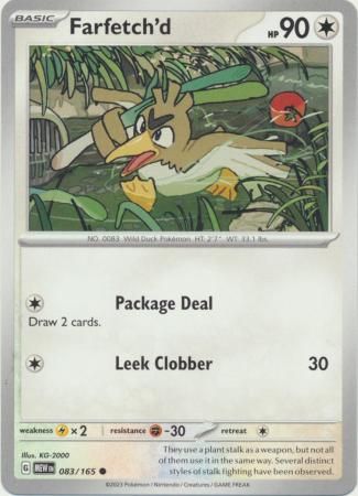 Farfetch&#39;d - 083/165 - Common Scarlet &amp; Violet 151 Singles