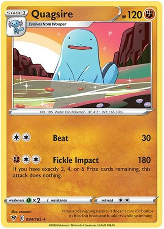 Quagsire - 084/185 - Rare Sword &amp; Shield: Vivid Voltage Singles (Español)