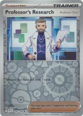 Professor&#39;s Research (Professor Turo) - 190/198 - Holo Rare Reverse Holo
Scarlet &amp; Violet (Base Set) Reverse Holo Singles (Español)